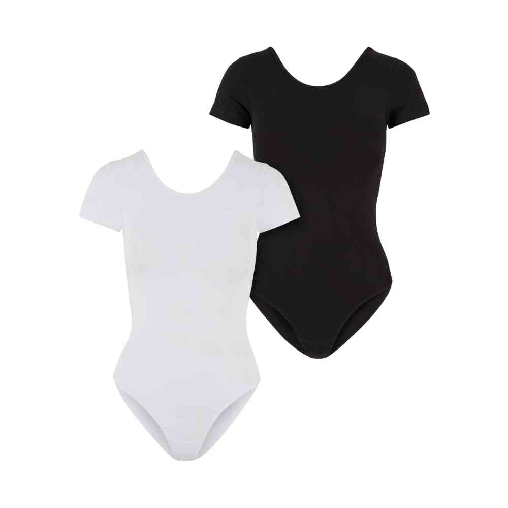 Urban Classics - Organic Stretch Jersey 2Pack Bodysuit - White/Black